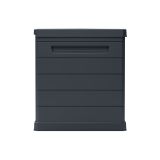 Baule Nero Antracite Resistente ai Raggi uv Impermeabile Capacità 350 l Chiusura Lucchetto 118.5x52x56.8h cm, Materiale Piano in Plastica - Nurri