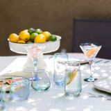 Bicchieri blu Turchese set da 4 470 ml Sfumatura Colore Struttura Turchese, - Nerihane
