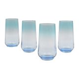 Bicchieri blu Turchese set da 4 470 ml Sfumatura Colore Struttura Turchese, - Nerihane