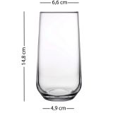 Bicchieri blu Turchese set da 4 470 ml Sfumatura Colore Struttura Turchese, - Nerihane