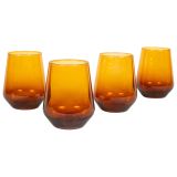 Bicchieri Giallo blu set da 4 425 ml Colore Struttura blu, - Nesale