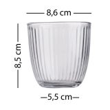 Bicchieri Trasparente Multicolore set da 4 290 ml Colore Struttura Multicolore, - Neniromo