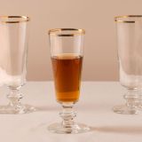 Bicchieri Trasparente oro set da 4 180 ml Colore Struttura oro, - Nesivano