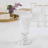 Bicchieri Trasparente oro set da 4 180 ml Colore Struttura oro, - Nesivano