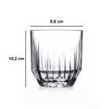 Bicchieri Trasparente set da 3 300 ml Adatto per Lavastoviglie, - Pati