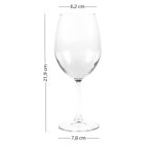Bicchieri Trasparente set da 4 540 ml Adatto per Lavastoviglie, - Nemolisi