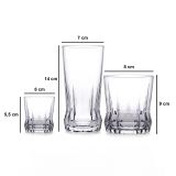 Bicchieri Trasparente set da 6 110 ml Adatto per Lavastoviglie, - Paso