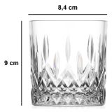 Bicchieri Trasparente set da 6 330 ml Adatto per Lavastoviglie, - Patomi