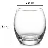Bicchieri Trasparente set da 6 405 ml Adatto per Lavastoviglie, - Pazadaso