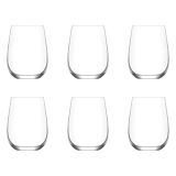 Bicchieri Trasparente set da 6 475 ml Adatto per Lavastoviglie, - Rabato
