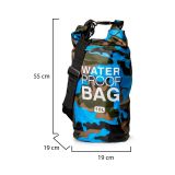 Borsa Impermeabile blu Mimetica Capacità 10 lt Sfumatura Colore Struttura Mimetica - Senine