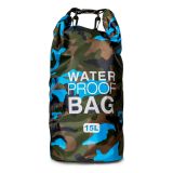 Borsa Impermeabile blu Mimetica Capacità 15 lt Sfumatura Colore Struttura Mimetica - Semarese