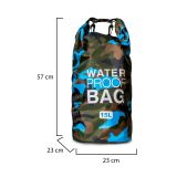 Borsa Impermeabile blu Mimetica Capacità 15 lt Sfumatura Colore Struttura Mimetica - Semarese