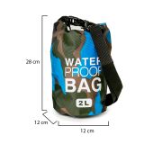 Borsa Impermeabile blu Mimetica Capacità 2 lt Sfumatura Colore Struttura Mimetica - Semebate