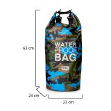 Borsa Impermeabile blu Mimetica Capacità 20 lt Sfumatura Colore Struttura Mimetica - Semiha