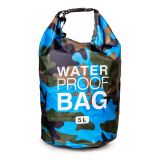 Borsa Impermeabile blu Mimetica Capacità 5 lt Sfumatura Colore Struttura Mimetica - Seniliri