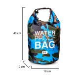 Borsa Impermeabile blu Mimetica Capacità 5 lt Sfumatura Colore Struttura Mimetica - Seniliri