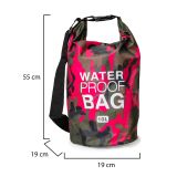 Borsa Impermeabile Rosa Mimetica Fuxia Capacità 10 lt Sfumatura Colore Struttura Mimetica Fuxia - Senine