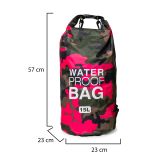 Borsa Impermeabile Rosa Mimetica Fuxia Capacità 15 lt Sfumatura Colore Struttura Mimetica Fuxia - Semarese