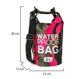 Borsa Impermeabile Rosa Mimetica Fuxia Capacità 2 lt Sfumatura Colore Struttura Mimetica Fuxia - Semebate