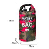 Borsa Impermeabile Rosa Mimetica Fuxia Capacità 20 lt Sfumatura Colore Struttura Mimetica Fuxia - Semiha
