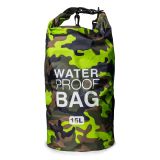 Borsa Impermeabile Verde Mimetica Capacità 15 lt Sfumatura Colore Struttura Mimetica - Semarese