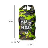 Borsa Impermeabile Verde Mimetica Capacità 15 lt Sfumatura Colore Struttura Mimetica - Semarese