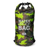 Borsa Impermeabile Verde Mimetica Capacità 20 lt Sfumatura Colore Struttura Mimetica - Semiha