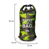 Borsa Impermeabile Verde Mimetica Capacità 20 lt Sfumatura Colore Struttura Mimetica - Semiha