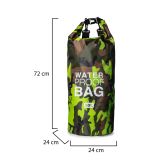 Borsa Impermeabile Verde Mimetica Capacità 30 lt Sfumatura Colore Struttura Mimetica - Semitame