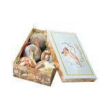 Box 6 sfere natalizie, bianco e blu