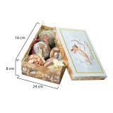 Box 6 sfere natalizie, bianco e blu