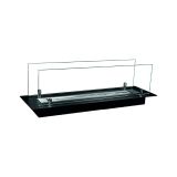 Bruciatore Affile, 65x65 h21 cm, Nero e Argento
