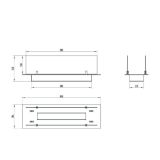 Bruciatore Affile, 65x65 h21 cm, Nero e Argento