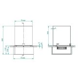 Bruciatore Andali, 35x35 h36 cm, Grigio e Trasparente