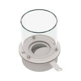 Bruciatore Arola, 30x30 h36 cm, Grigio e Trasparente