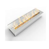 Bruciatore Dru, Fornello, Elemento riscaldante, Inceneritore, Made in Italy, 18x61 h10 cm, Argento