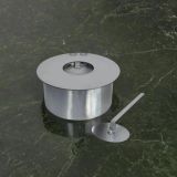 Bruciatore Dschiavon, Fornello, Elemento riscaldante, Inceneritore, Made in Italy, 25x25 h10 cm, Grigio