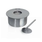 Bruciatore Dschiavon, Fornello, Elemento riscaldante, Inceneritore, Made in Italy, 25x25 h10 cm, Grigio