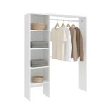 Cabina armadio 4 ripiani bianca 140x187h cm - Acquata