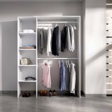 Cabina armadio 4 ripiani bianca 140x187h cm - Acquata