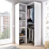 Cabina armadio angolare 5 ripiani bianca 79x185h cm - Arpagone