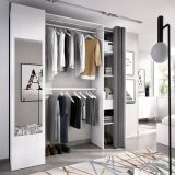 Cabina armadio classica bianca e antracite 177x205h cm - Aru