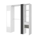 Cabina armadio classica bianca e antracite 177x205h cm - Aru