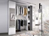Cabina armadio classica bianca e antracite 177x205h cm - Aru