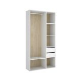 Cabina armadio classica bianca e rovere 98x205h cm - Maon