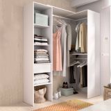 Cabina armadio con appendiabiti bianca 98x187h cm - Ewiniar