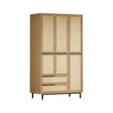 Cabina armadio con appendiabiti noce e quercia 112x196h cm - Nangka