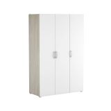 Cabina armadio con appendiabiti rovere e bianca opaca 119x184h cm - Dania