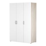 Cabina armadio con appendiabiti rovere e bianca opaca 119x184h cm - Dania